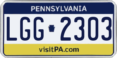 PA license plate LGG2303