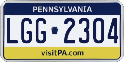 PA license plate LGG2304