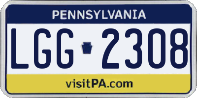 PA license plate LGG2308