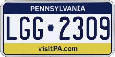 PA license plate LGG2309