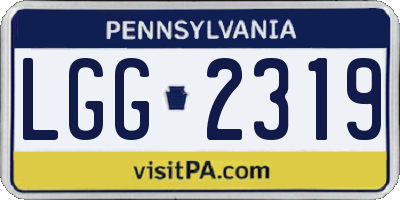 PA license plate LGG2319
