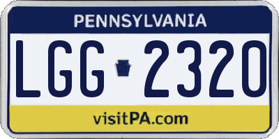 PA license plate LGG2320