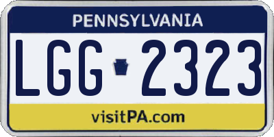 PA license plate LGG2323
