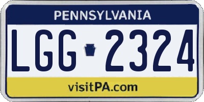 PA license plate LGG2324