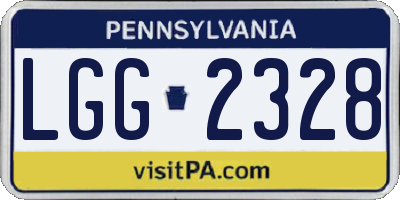 PA license plate LGG2328