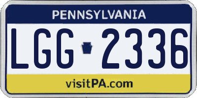 PA license plate LGG2336