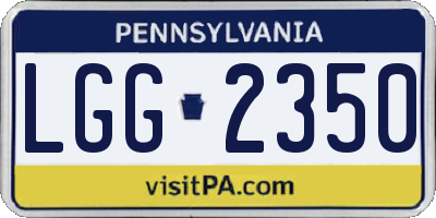 PA license plate LGG2350