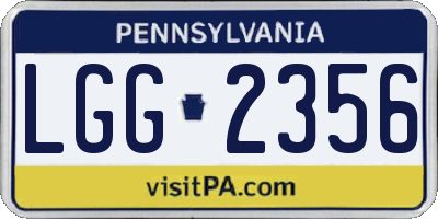 PA license plate LGG2356
