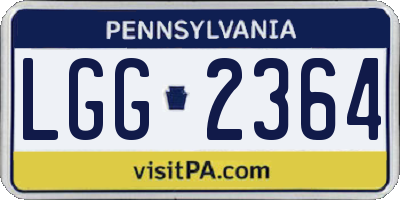 PA license plate LGG2364