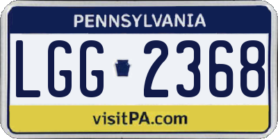 PA license plate LGG2368