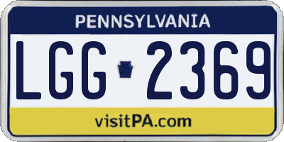 PA license plate LGG2369