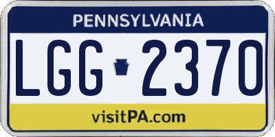 PA license plate LGG2370