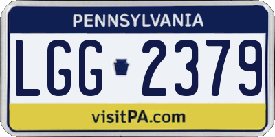 PA license plate LGG2379