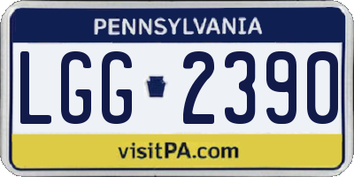 PA license plate LGG2390