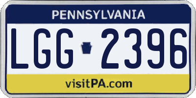 PA license plate LGG2396