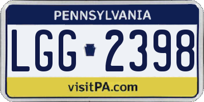 PA license plate LGG2398