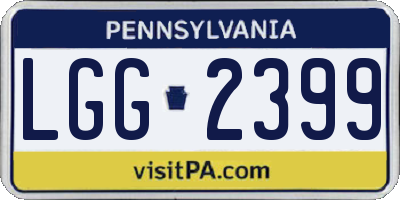 PA license plate LGG2399