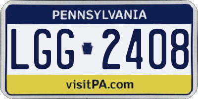 PA license plate LGG2408