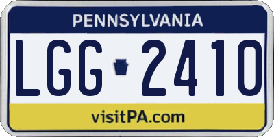 PA license plate LGG2410