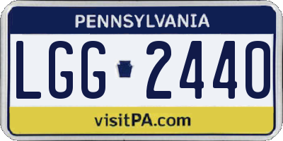PA license plate LGG2440