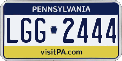 PA license plate LGG2444