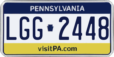 PA license plate LGG2448
