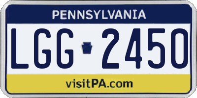 PA license plate LGG2450