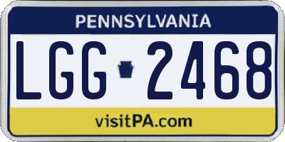 PA license plate LGG2468