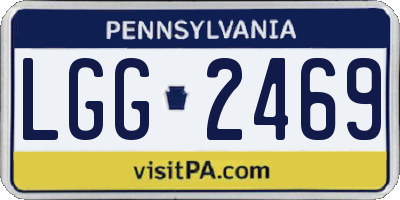 PA license plate LGG2469