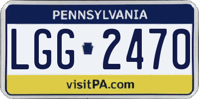 PA license plate LGG2470