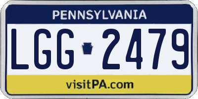 PA license plate LGG2479
