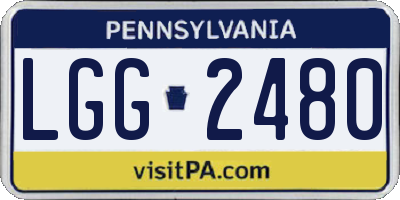 PA license plate LGG2480