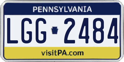 PA license plate LGG2484