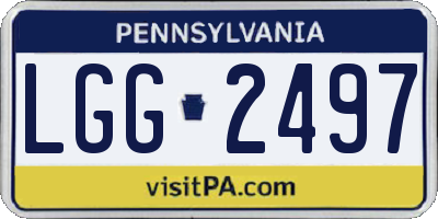 PA license plate LGG2497