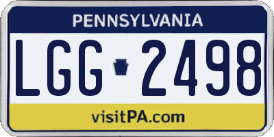PA license plate LGG2498