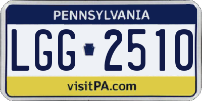 PA license plate LGG2510