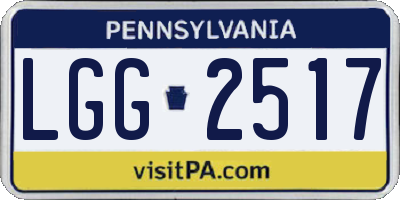 PA license plate LGG2517