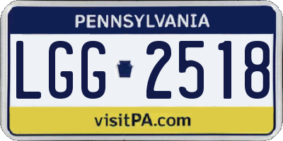 PA license plate LGG2518