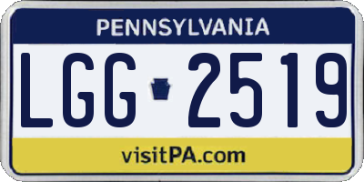 PA license plate LGG2519