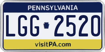 PA license plate LGG2520