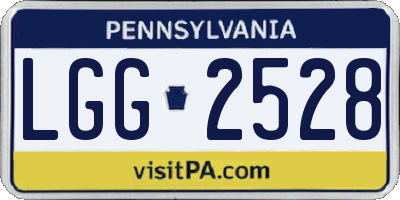 PA license plate LGG2528