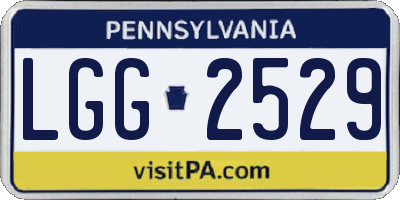 PA license plate LGG2529