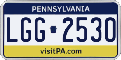PA license plate LGG2530