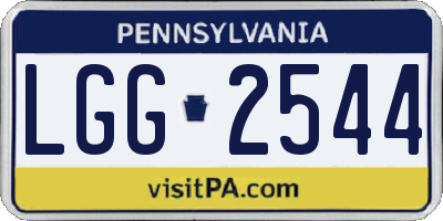PA license plate LGG2544