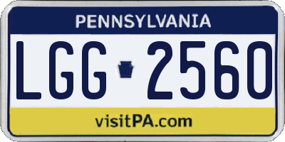 PA license plate LGG2560