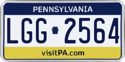 PA license plate LGG2564