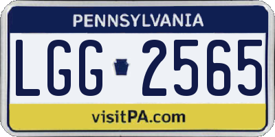 PA license plate LGG2565