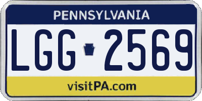 PA license plate LGG2569