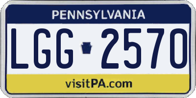 PA license plate LGG2570
