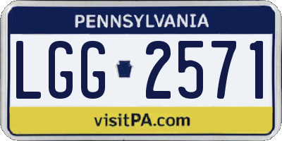 PA license plate LGG2571